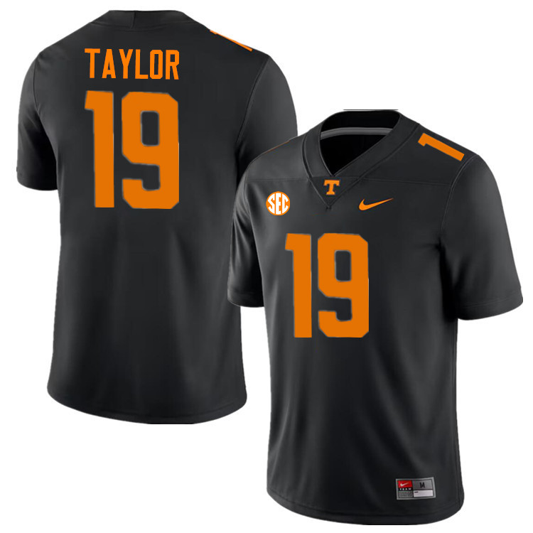 Darrell Taylor Tennessee Jersey,Tennessee Volunteers #19 Darrell Taylor College Jersey-Black